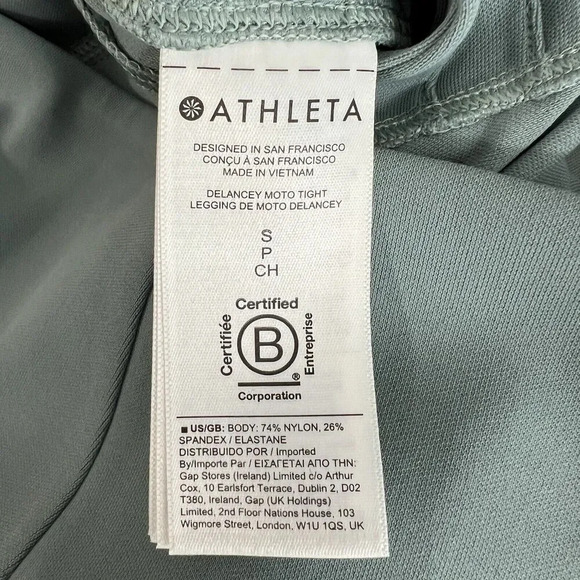 Athleta Sage Green Delancey Moto Tight Leggings Zipper Ankle Women’s Size Small - Picture 10 of 11
